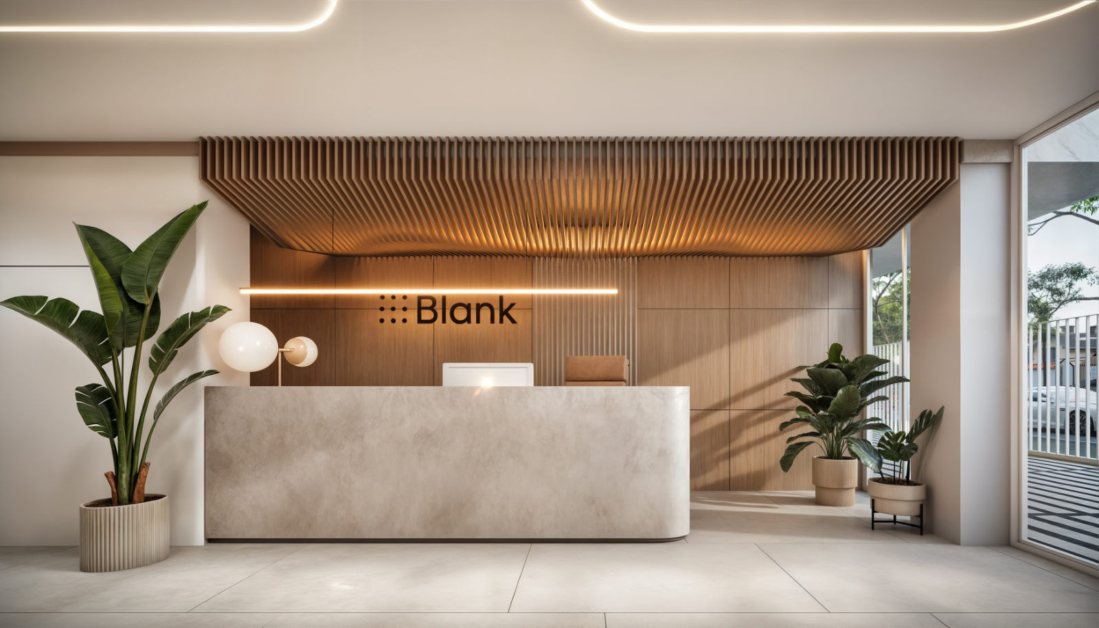 Lobby de acceso de Blank Design